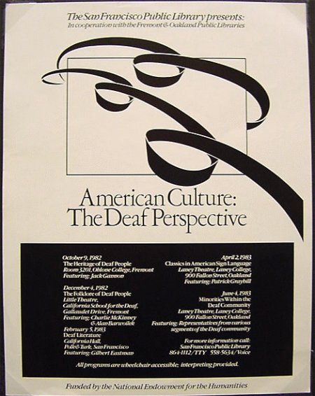 American Culture: The Deaf Perspective (flyer)