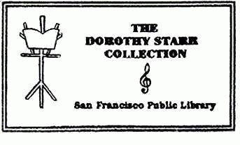 Dorothy Starr Collection stamp with Starr's The Music Stand logo.