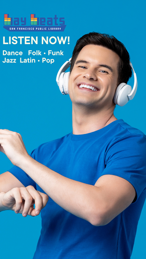 Image of man dancing and listening to Bay Beats