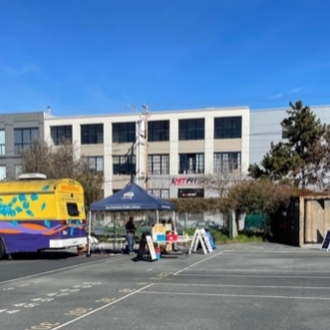 Library services during the pandemic: SFPL To Go Go Pop Up at John O’Connell High School, March 2021
