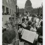 Band playing outside Main Library, 1996