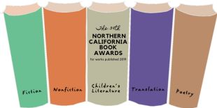 Northern California Book Awards Logo line up of clip art books