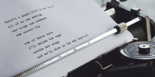 typewriter with poem in it