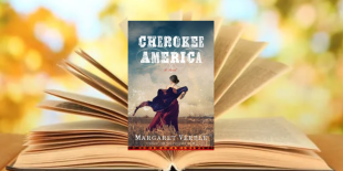 Booked banner for Margaret Verble&#039;s Cherokee America - Mysteries at Milk Memorial (458 x 306 px).png