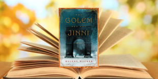 Booked banner for Helene Wecker&#039;s The Golem and the Jinni - Somewhere in Time book club (458 x 306 px).png