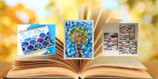 Upcycle Library Materials Collage Art Booked banner.png