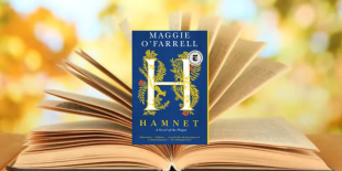 Booked banner for Maggie O&#039;Farrell&#039;s Hamnet - Somewhere in Time book club (458 x 306 px).png