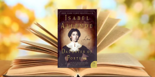 Booked banner for Isabel Allende&#039;s Daughter of Fortune - Somewhere in Time book club (458 x 306 px).png