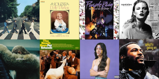 A collection of album covers: Abbey Road, Jolene, Purple Rain, Reputation, Lemonade, Pet Sounds, Sour, What&#039;s Going On