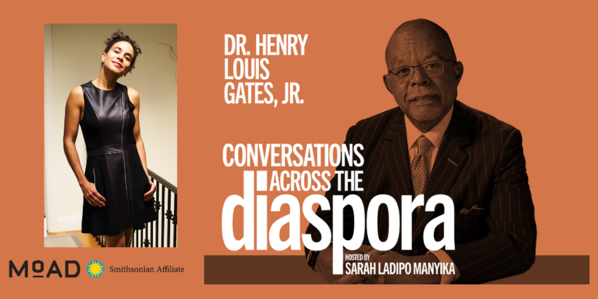 Flyer for Dialogue: Conversations Across the Diaspora with guest Henry Louis Gates, Jr.