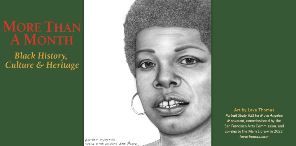 Art by Lava Thomas Portrait Study #25 for Maya Angelou