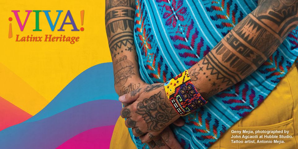 Geny Mejia, photographed by John Agcaoili at Hubble Studio. Tattoo artist, Antonio Mejia.