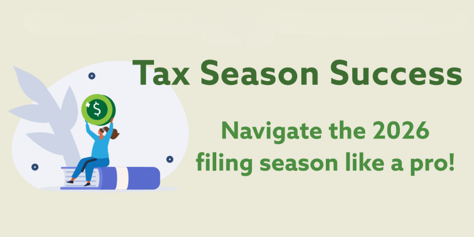 Program series banner showing text: Tax Season Success. Navigate the 2026 filing season like a pro.