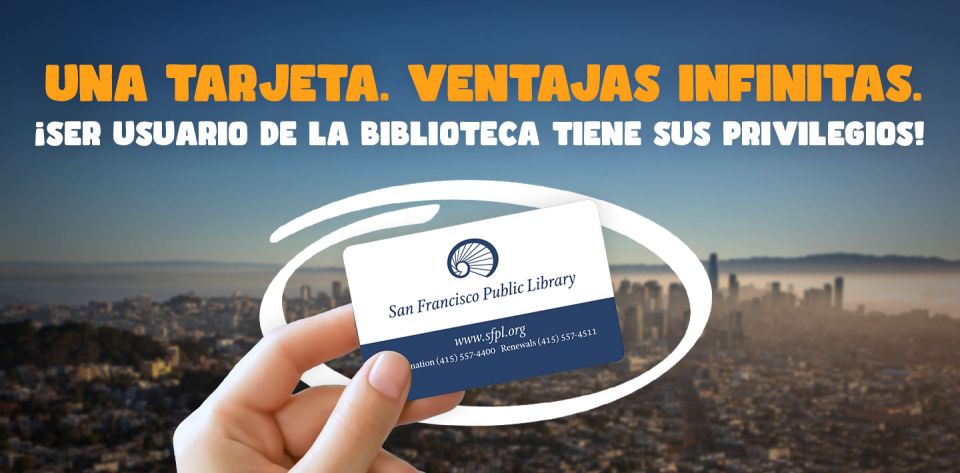 Una tarjeta. Ventajas infinitas. ¡Ser usuario de la biblioteca tiene sus privilegios!