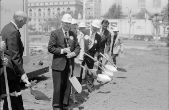 Groundbreaking ceremony for Main Library, 1992 