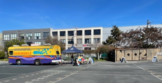 Library services during the pandemic: SFPL To Go Go Pop Up at John O’Connell High School, March 2021