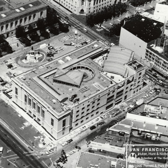 Aerial View of New Main Library ca. 1996