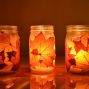 Workshop: Autumn leaf mason jar candle holder