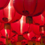 Red lanterns hanging.