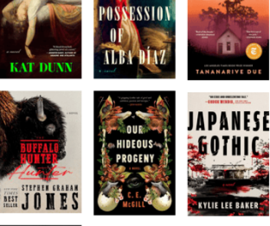 Collage of titles from Beautifully Dark: Gothic Horror booklist