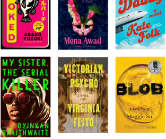 Collage of titles from Girls Gone Weird booklist